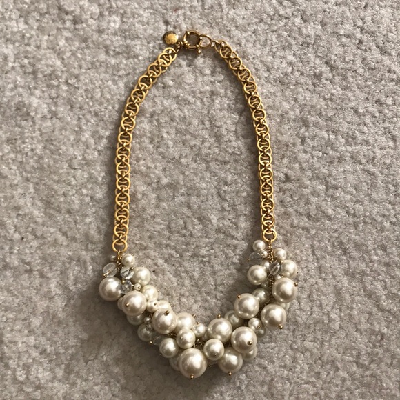 J. Crew Jewelry - Jcrew Pearl Cluster Necklace